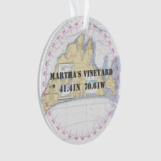 Martha's Vineyard Herdenking Nautisch 2-zijdig Ornament (voorkant)