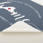 Martha's Vineyard Home Town Personalized Sherpa Deken (3/4)