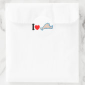 Martha's Vineyard "I Love" Design. Ronde Sticker (Tas)