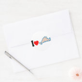 Martha's Vineyard "I Love" Design. Ronde Sticker (Envelop)