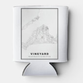 Martha's Vineyard-kaart Blikjeskoeler (Voorkant)