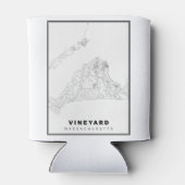 Martha's Vineyard-kaart Blikjeskoeler (Achterkant)