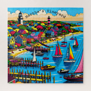 Martha's Vineyard   Kleurrijke Abstracte kunst Legpuzzel