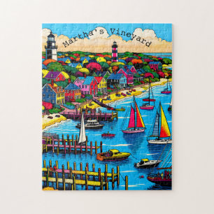 Martha's Vineyard Kleurrijke Abstracte kunst Legpuzzel