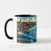 Martha's Vineyard | Kleurrijke Abstracte kunst Mok (Links)