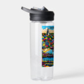 Martha's Vineyard | Kleurrijke Abstracte kunst Waterfles (Rechts)