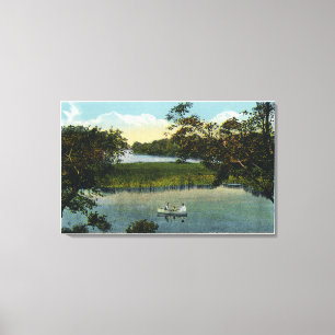 Martha's Vineyard, Lake Tashmoo Scene Canvas Afdruk