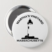 Martha's Vineyard "Lighthouse" Design. Ronde Button 4,0 Cm (Voorkant /achterkant)