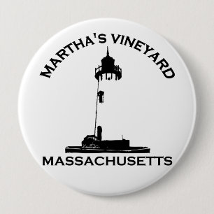 Martha's Vineyard "Lighthouse" Design. Ronde Button 4,0 Cm