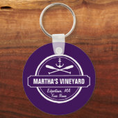 Martha's Vineyard MA douane-antikanker Sleutelhanger (Achterkant)