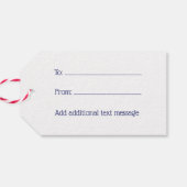 Martha's Vineyard  Map #1 Navy Blue Cadeaulabel (Achterkant Horizontaal)