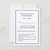 Martha's Vineyard Map #1 Navy Blue RSVP Kaartje (Achterkant)