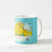 Martha's Vineyard Map Custom Mug (Devant droit)