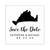 Marthas Vineyard Map Wedding Save the Date Rubberstempel (Afrduk)