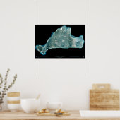 Marthas Vineyard Massachusetts satelliet-poster Poster (Keuken)