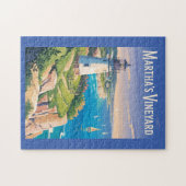 Martha's Vineyard Massachusetts Vuurtoren Reizen Legpuzzel (Horizontaal)