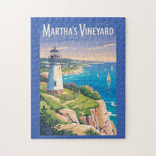 Martha's Vineyard Massachusetts Vuurtoren Reizen Legpuzzel (Verticaal)