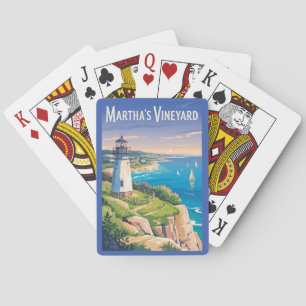 Martha's Vineyard Massachusetts Vuurtoren Reizen Pokerkaarten