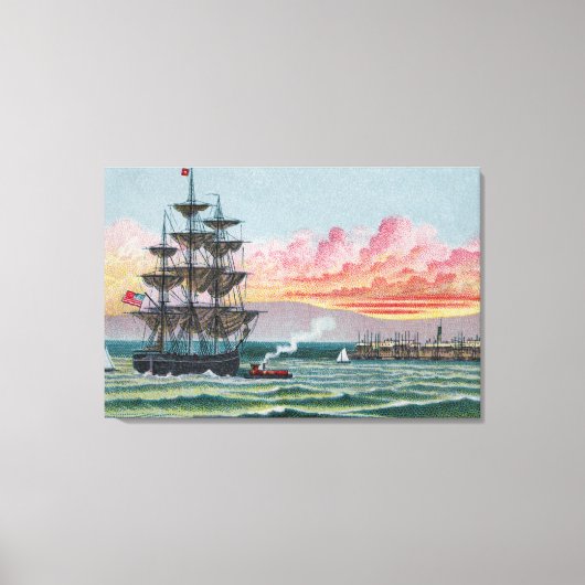 Martha's Vineyard Medium Ingepakt Canvas Afdruk (Voorkant)