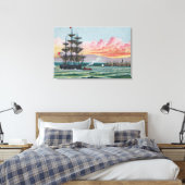 Martha's Vineyard Medium Ingepakt Canvas Afdruk (Insitu (Slaapkamer))