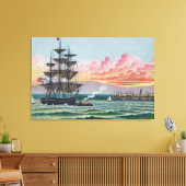 Martha's Vineyard Medium Ingepakt Canvas Afdruk (Insitu (Woonkamer))