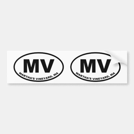 Martha's Vineyard MV Bumpersticker (Voorkant)