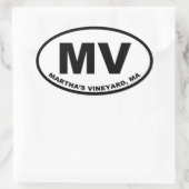 Martha's Vineyard MV Ovale Sticker (Tas)