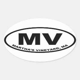 Martha's Vineyard MV Ovale Sticker