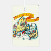 Martha's Vineyard Nantucket Map Ornament (Voorkant links)