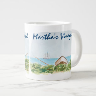 Marthas Vineyard Nautical Watercolor Extra Grote Mok