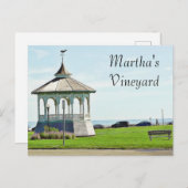 Martha's Vineyard Ocean Bench and Gazebo Briefkaar Briefkaart (Voorkant / Achterkant)