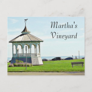 Martha's Vineyard Ocean Bench and Gazebo Briefkaar Briefkaart