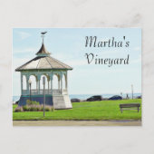 Martha's Vineyard Ocean Bench and Gazebo Briefkaar Briefkaart (Voorkant)
