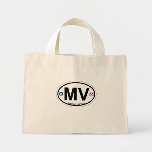 Martha's Vineyard Oval Design. Mini Tote Bag (Voorkant)
