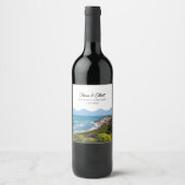 Martha's Vineyard Photo Mariage Étiquette de vin (Devant)