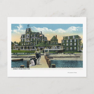 Martha's Vineyard, Pier Uitzicht van het Wesley Ho Briefkaart