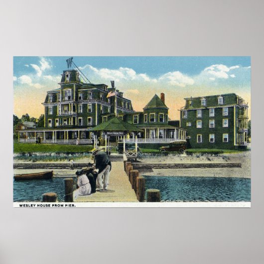 Martha's Vineyard, Pier Uitzicht van het Wesley Ho Poster (Voorkant)