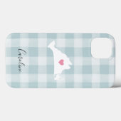Martha's Vineyard Silhouette op Rustic Mint Pset Case-Mate iPhone Case (Achterkant (horizontaal))