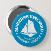 Martha's Vineyard (sloep) Ronde Button 4,0 Cm (Voorkant /achterkant)