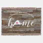 Martha's Vineyard Thuisstad Gepersonaliseerde Hout Deken (Voorkant)