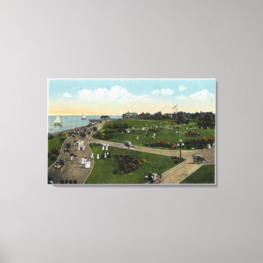 Martha's Vineyard, Uitzicht van de lucht van Ocean Canvas Afdruk (Voorkant)
