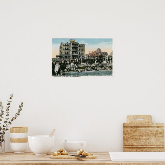 Martha's Vineyard, Uitzicht van Zee Uitzicht Avenu Poster (Keuken)