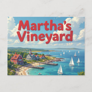 marthas vineyard vacation briefkaart