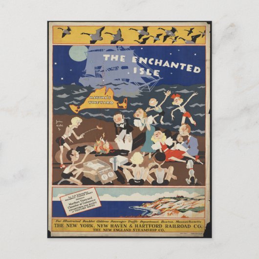 Martha's Vintage Travel Briefkaart (Voorkant)