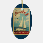 Martha's Vintage Travel Keramisch Ornament (Rechts)