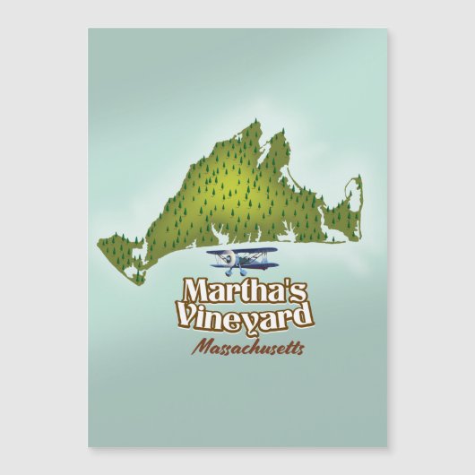 Martha's wijngaard Massachusetts reisposter (Voorkant)
