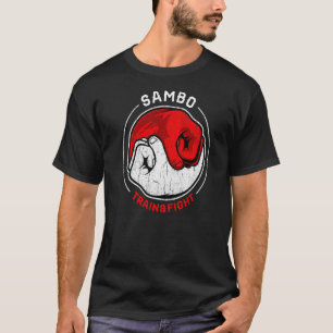 Martial Art Sambo  treingevecht Yin Yang Fis T-shirt