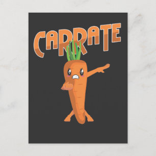 Martial Art Vegan Fighter Vegetarian Karate Carrot Briefkaart