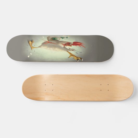 Martial Artist Chicken Skateboard (Horizontaal)