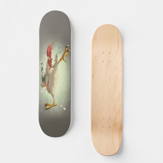Martial Artist Chicken Skateboard (Voorkant)
